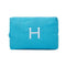 Large Cotton Waffle Makeup Bag - Turquoise (Pack of 1)-Personalized Gifts for Women-JadeMoghul Inc.