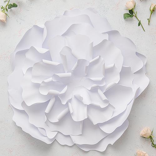 Large DIY Paper Peony Décor Flower White (Pack of 1)-Wedding Reception Decorations-JadeMoghul Inc.