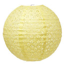 Large Eyelet Paper Lantern - Light Yellow (Pack of 1)-Wedding Reception Decorations-JadeMoghul Inc.