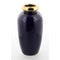 Large Glossy Classy Ceramic Metallic Vase-Vases-Blue & Golden-Ceramic-JadeMoghul Inc.