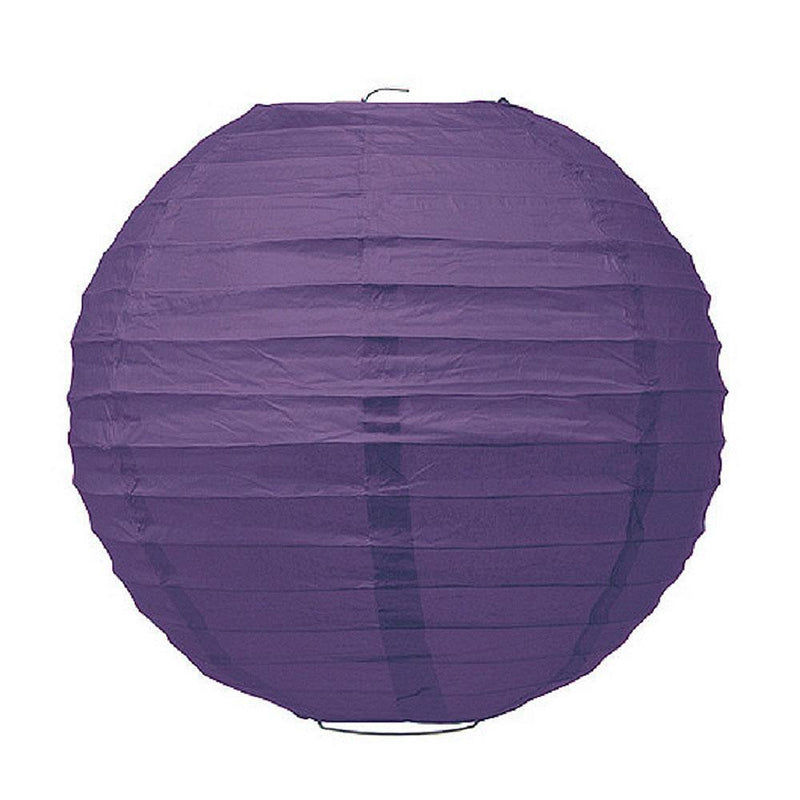 Large Paper Lantern - Purple (Pack of 1)-Wedding Reception Decorations-JadeMoghul Inc.