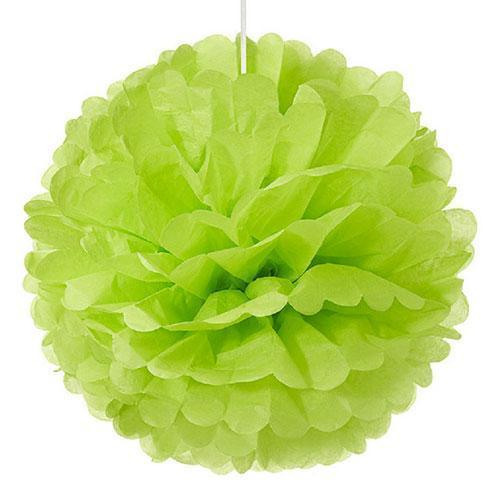 Large Paper Pom Pom - Grass Green (Pack of 1)-Wedding Reception Decorations-JadeMoghul Inc.