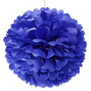 Large Paper Pom Pom - Indigo (Pack of 1)-Wedding Reception Decorations-JadeMoghul Inc.