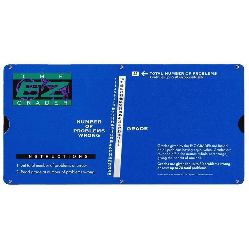 LARGE PRINT E-Z GRADER ROYAL BLUE-Learning Materials-JadeMoghul Inc.