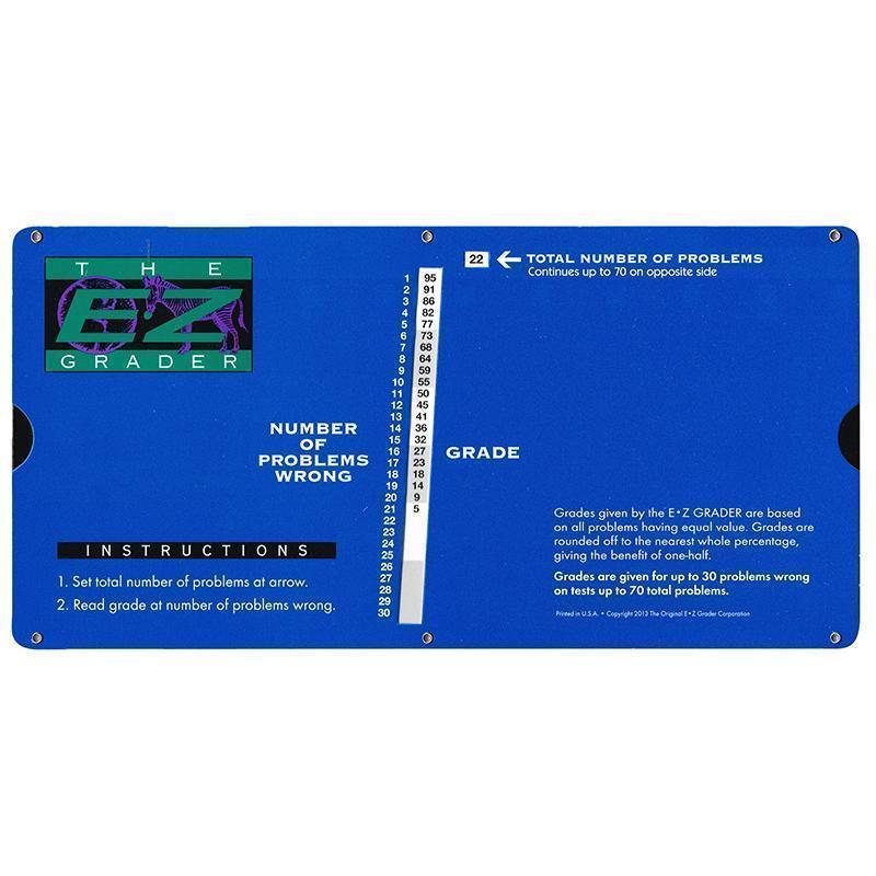 LARGE PRINT E-Z GRADER ROYAL BLUE-Learning Materials-JadeMoghul Inc.