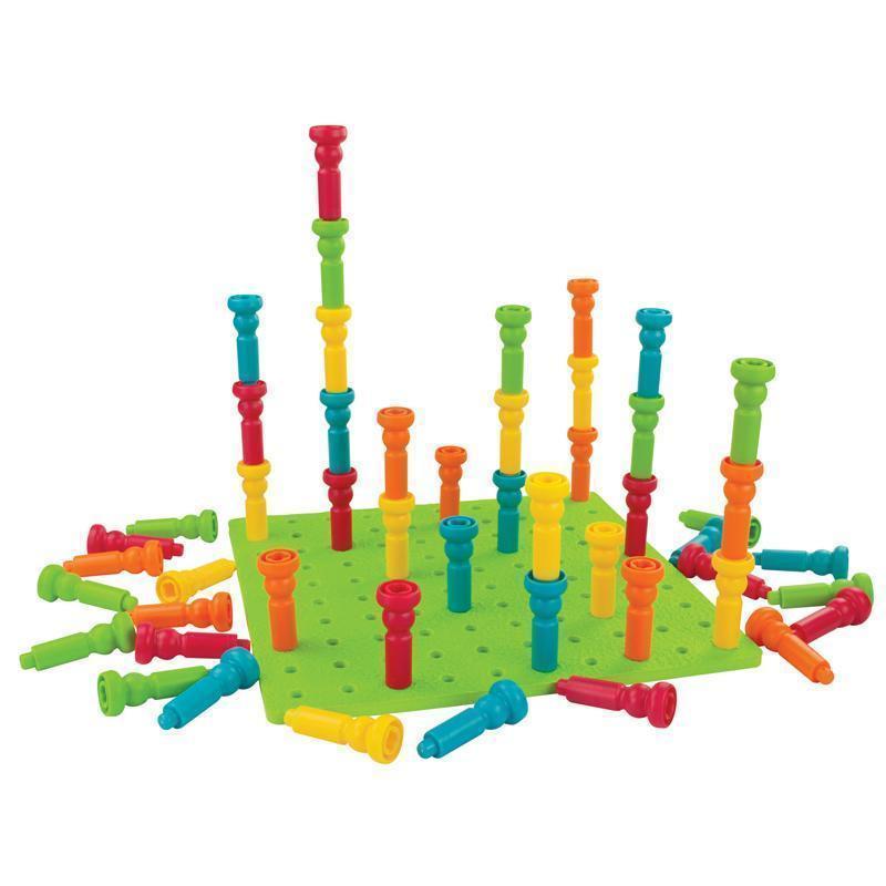 LARGE TALL-STACKER PEG SET 50 PEGS-Learning Materials-JadeMoghul Inc.