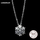 LARGERLOF 925 Silver Pendant Necklace Snow Pendant Fashion 925 Silver jewelry Women Necklaces TL11072--JadeMoghul Inc.
