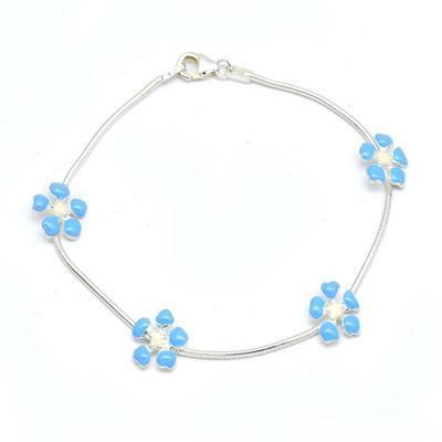 LARGERLOF 925 Sterling silver Bracelet For Girl Kids Fashion Jewelry Charms Bracelet Silver 925 BR50009-blue-JadeMoghul Inc.
