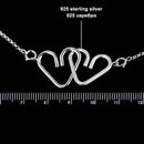 LARGERLOF 925 Sterling Silver Necklaces Pendants Women Heart Pendant Fine Jewelry 925 Silver Jewelry Chain Necklace N35044-40cm white-JadeMoghul Inc.