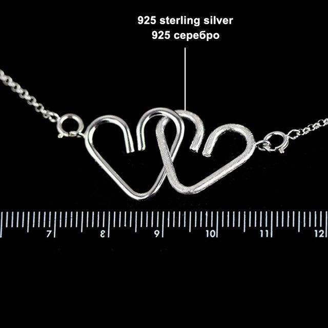 LARGERLOF 925 Sterling Silver Necklaces Pendants Women Heart Pendant Fine Jewelry 925 Silver Jewelry Chain Necklace N35044-40cm white-JadeMoghul Inc.