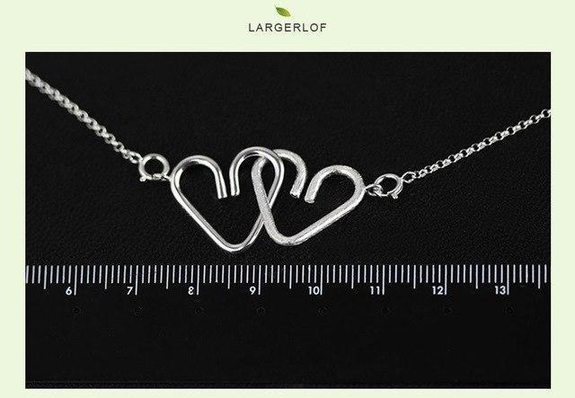 LARGERLOF 925 Sterling Silver Necklaces Pendants Women Heart Pendant Fine Jewelry 925 Silver Jewelry Chain Necklace N35044-45cm white-JadeMoghul Inc.