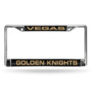 Mercedes License Plate Frame Las Vegas Golden Knights Laser Chrome Frame