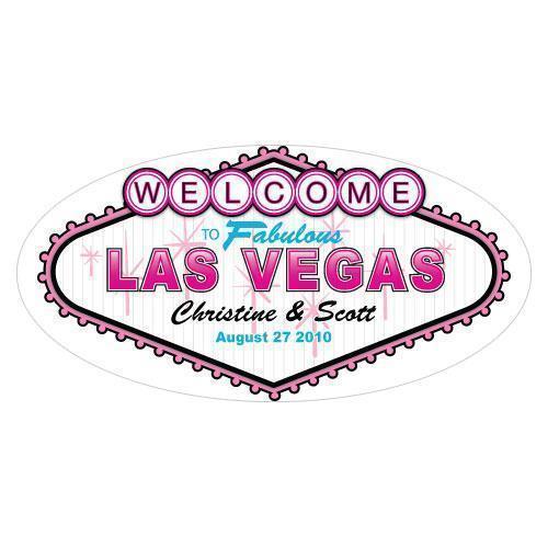 Las Vegas Large Cling Bright Green (Pack of 1)-Wedding Signs-Bright Green-JadeMoghul Inc.