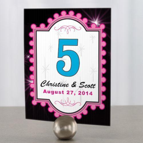 Las Vegas Table Number Numbers 85-96 Dark Pink (Pack of 12)-Table Planning Accessories-Bright Green-1-12-JadeMoghul Inc.