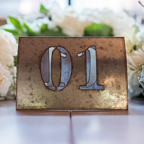 Laser Cut Metal Table Number Set Numbers 1-6 (Pack of 6)-Table Planning Accessories-JadeMoghul Inc.