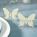Laser Expressions Butterfly Folded Place Card - Ivory (Pack of 12)-Weddingstar-JadeMoghul Inc.