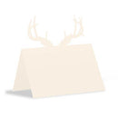 Laser Expressions Deer Antlers Folded Place Card Black (Pack of 1)-Table Planning Accessories-JadeMoghul Inc.