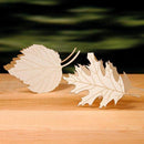 Laser Expressions Leaf Folded Place Card Ivory (Pack of 1)-Table Planning Accessories-JadeMoghul Inc.