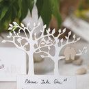 Laser Expressions Tree Silhouette With Owls Die Cut Card - White (Pack of 12)-Weddingstar-JadeMoghul Inc.