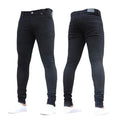 LASPERAL 2018 New Fashion Men's Casual Stretch Skinny Jeans Trousers Tight Pants Solid Color Jeans Men Brand Mens Designer Jeans-Black-S-JadeMoghul Inc.