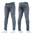 LASPERAL 2018 New Fashion Men's Casual Stretch Skinny Jeans Trousers Tight Pants Solid Color Jeans Men Brand Mens Designer Jeans-Gray-S-JadeMoghul Inc.