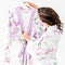 Lavender Watercolor Floral Silky Kimono Robe on Lavender Small - Medium (Pack of 1)-Personalized Gifts for Women-JadeMoghul Inc.