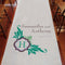 Lavish Monogram Personalized Aisle Runner White With Hearts Berry (Pack of 1)-Aisle Runners-Black-JadeMoghul Inc.