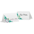 Lavish Monogram Place Card With Fold Berry (Pack of 1)-Table Planning Accessories-Daiquiri Green-JadeMoghul Inc.