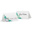 Lavish Monogram Place Card With Fold Berry (Pack of 1)-Table Planning Accessories-Peacock Green-JadeMoghul Inc.