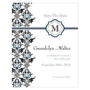Lavish Monogram Save The Date Card Berry (Pack of 1)-Weddingstar-Periwinkle-JadeMoghul Inc.