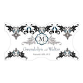 Lavish Monogram Small Cling Berry (Pack of 1)-Wedding Signs-Periwinkle-JadeMoghul Inc.