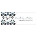 Lavish Monogram Small Rectangular Tag Berry (Pack of 1)-Wedding Favor Stationery-Berry-JadeMoghul Inc.