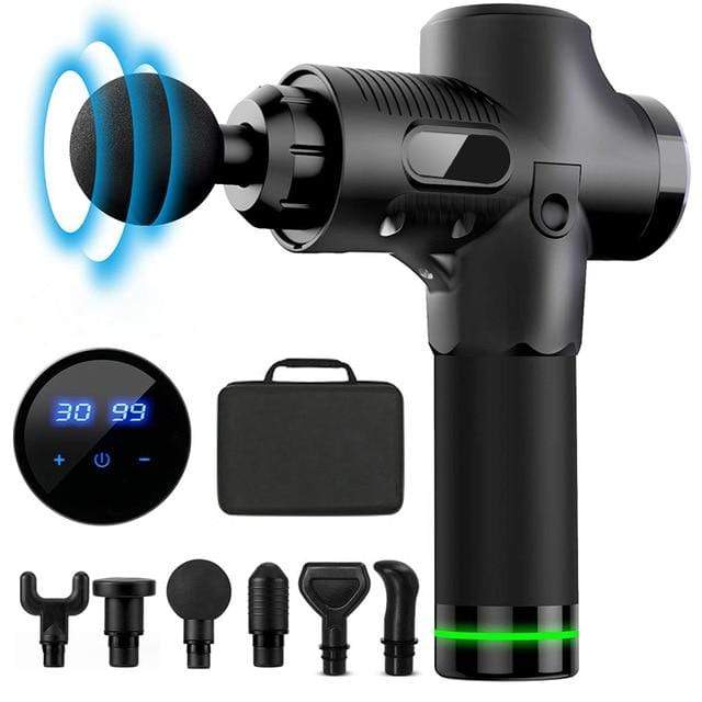 LCD Display Profession Massage Gun Body Muscle Deep Fascia Massager Muscle Pain Exercising Relaxation Slimming Shaping AExp