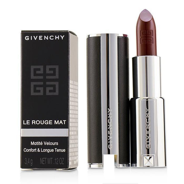 Le Rouge Intense Color Sensuously Mat Lipstick - # 326 Pourpre Edgy (Genuine Leather Case) - 3.4g-0.12oz-Make Up-JadeMoghul Inc.