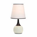 Leah Contemporary Touch Lamp, Gold and White-Table Lamps-White, Gold-Polyresin-JadeMoghul Inc.