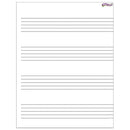 (6 EA) MUSIC STAFF PAPER WIPE OFF-Learning Materials-JadeMoghul Inc.