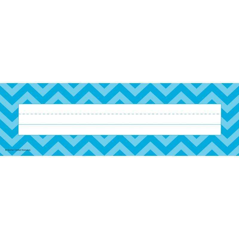 Aqua Chevron Name Plates