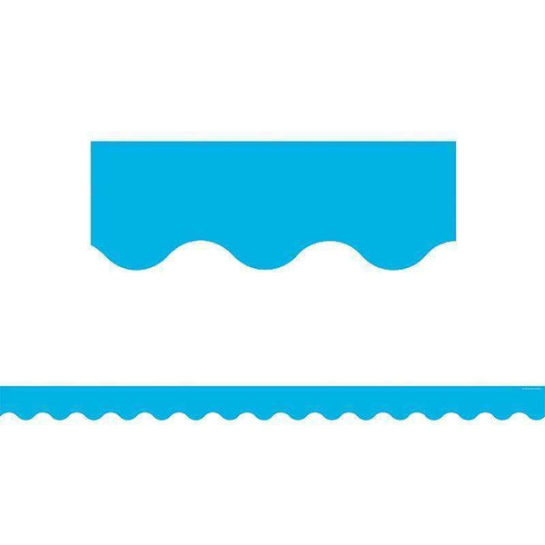 Aqua Scalloped Border Trim