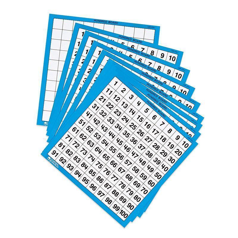 Laminated Hundreds Cards 10/Pk