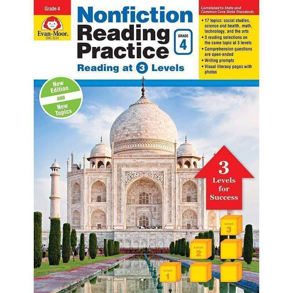 Learning Materials Nonfiction Reading Practice Gr 4 EVAN-MOOR