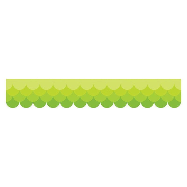 Learning Materials Ombre Lime Green Scallops Borders CREATIVE TEACHING PRESS