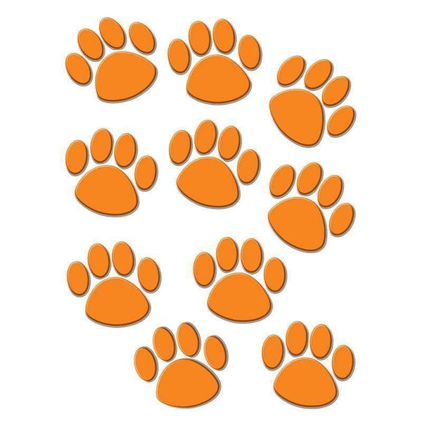 Learning Materials Orange Paw Print Accents 30 Pk TEACHER CREATED RESOURCES