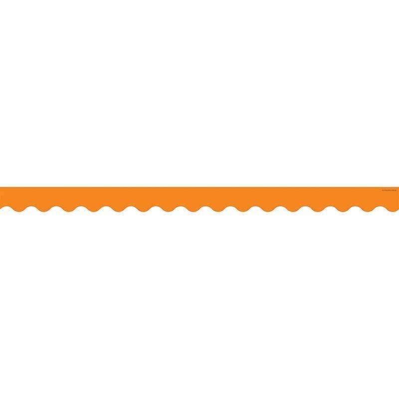 Learning Materials Orange Scalloped Border Trim TEACHER CREATED RESOURCES