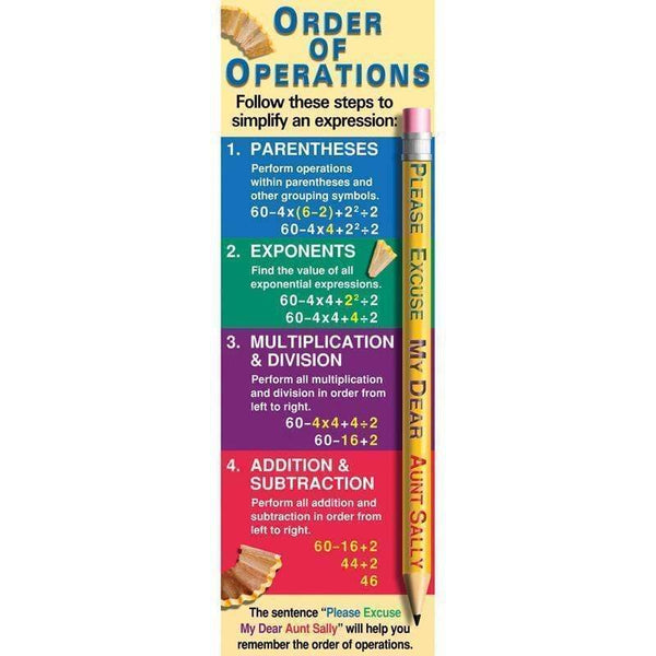 Learning Materials Order Of Operations Colossal Poster MCDONALD PUBLISHING