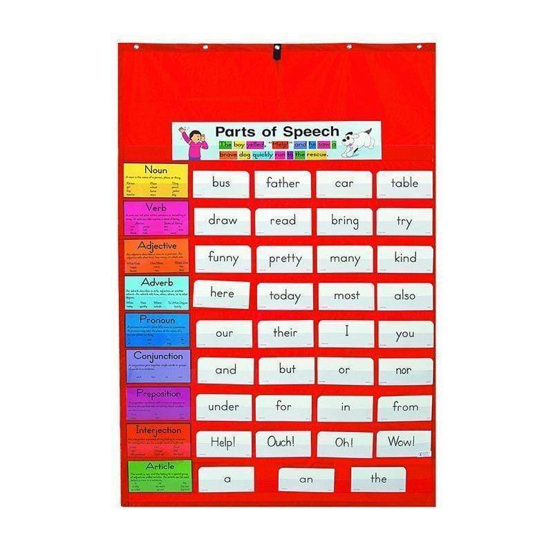 Learning Materials Original Pocket Chart Red CARSON DELLOSA