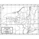 Learning Materials Outline Map Laminated New York KAPPA MAP GROUP / UNIVERSAL MAPS