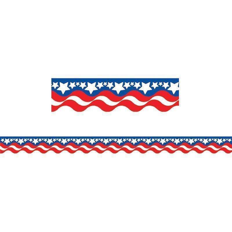 Learning Materials Patriotic Border Trim TEACHER CREATED RESOURCES