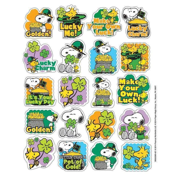 Learning Materials Peanuts St. Patricks Theme Stickers EUREKA