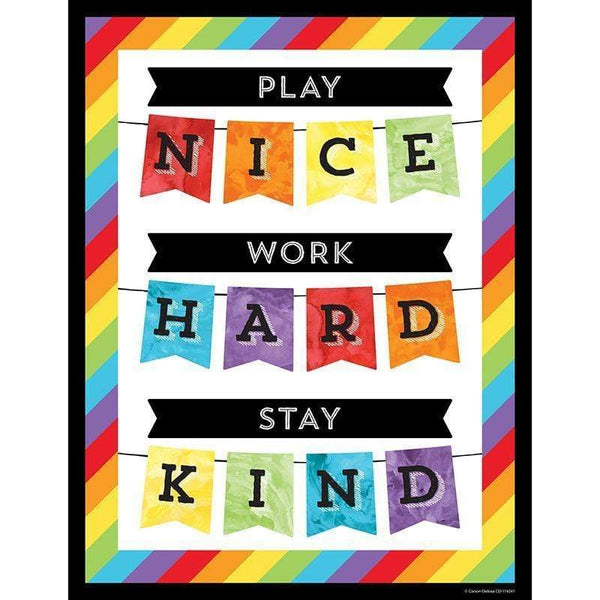 Learning Materials Play Nice Work Hard Stay Kind Chart CARSON DELLOSA