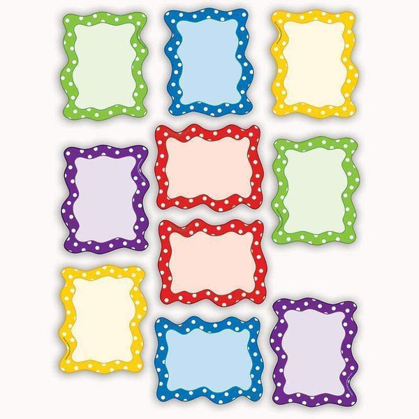 Learning Materials Polka Dots Blank Card Accents TEACHER CREATED RESOURCES